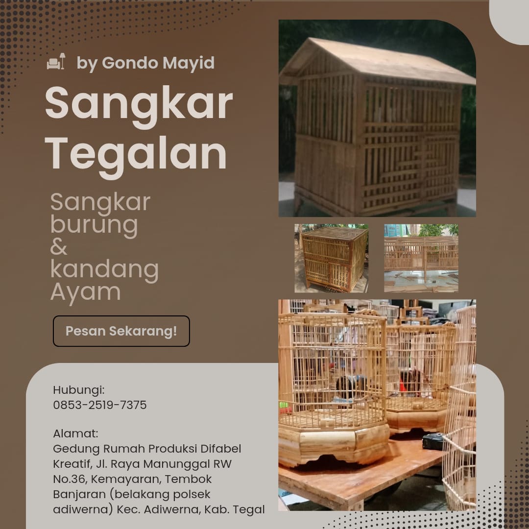 Sangkar burung dan kandang ayam ukuran tergantung pesanan